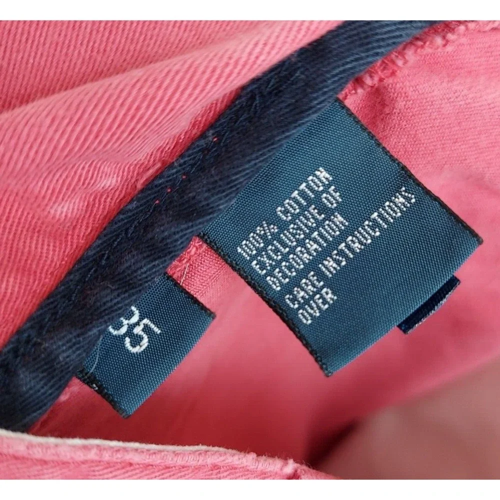 Vintage Polo Ralph Lauren Mens Cargo Shorts Pink Size‎ 35 (36x9) Chino Cotton
